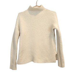 Marine Layer | Alpaca Blend Chunky knit Mock neck sweater white